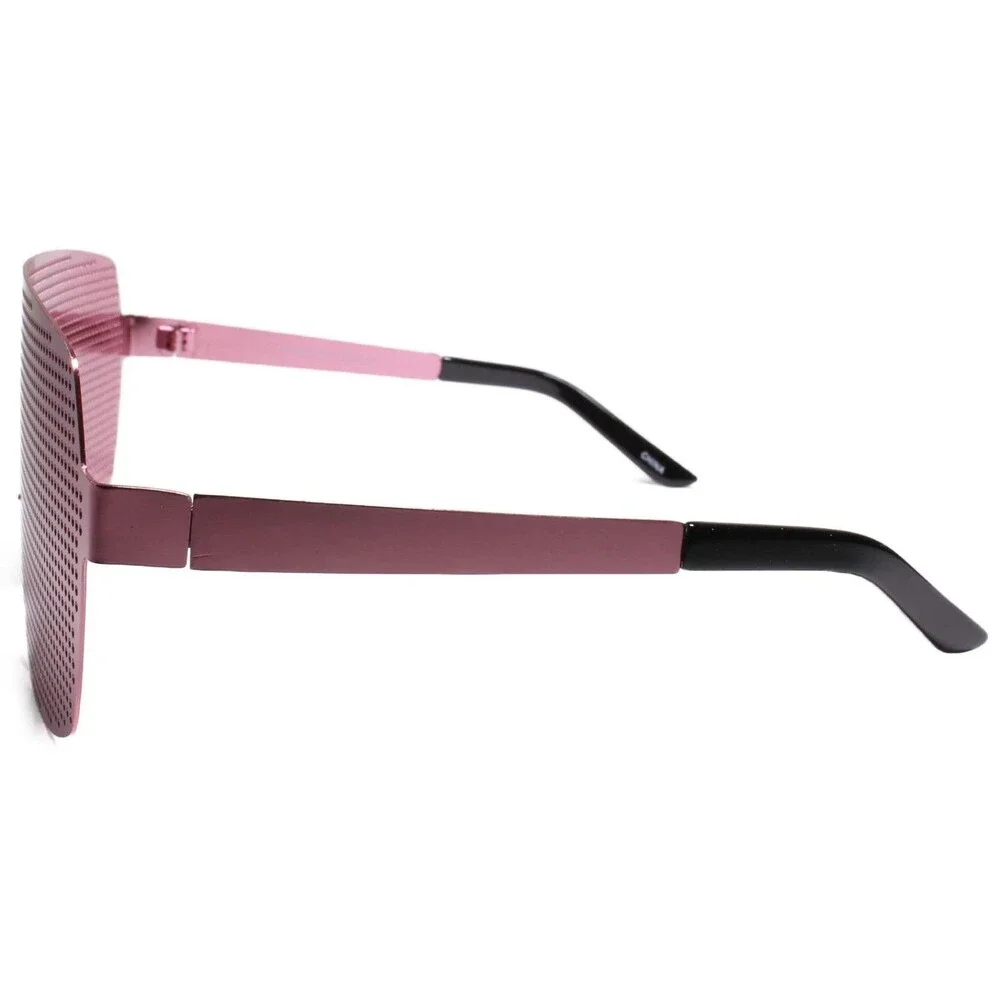 Purple Metal Mesh Unique Costume Party Rave Alien Space Futuristic Visor Glasses